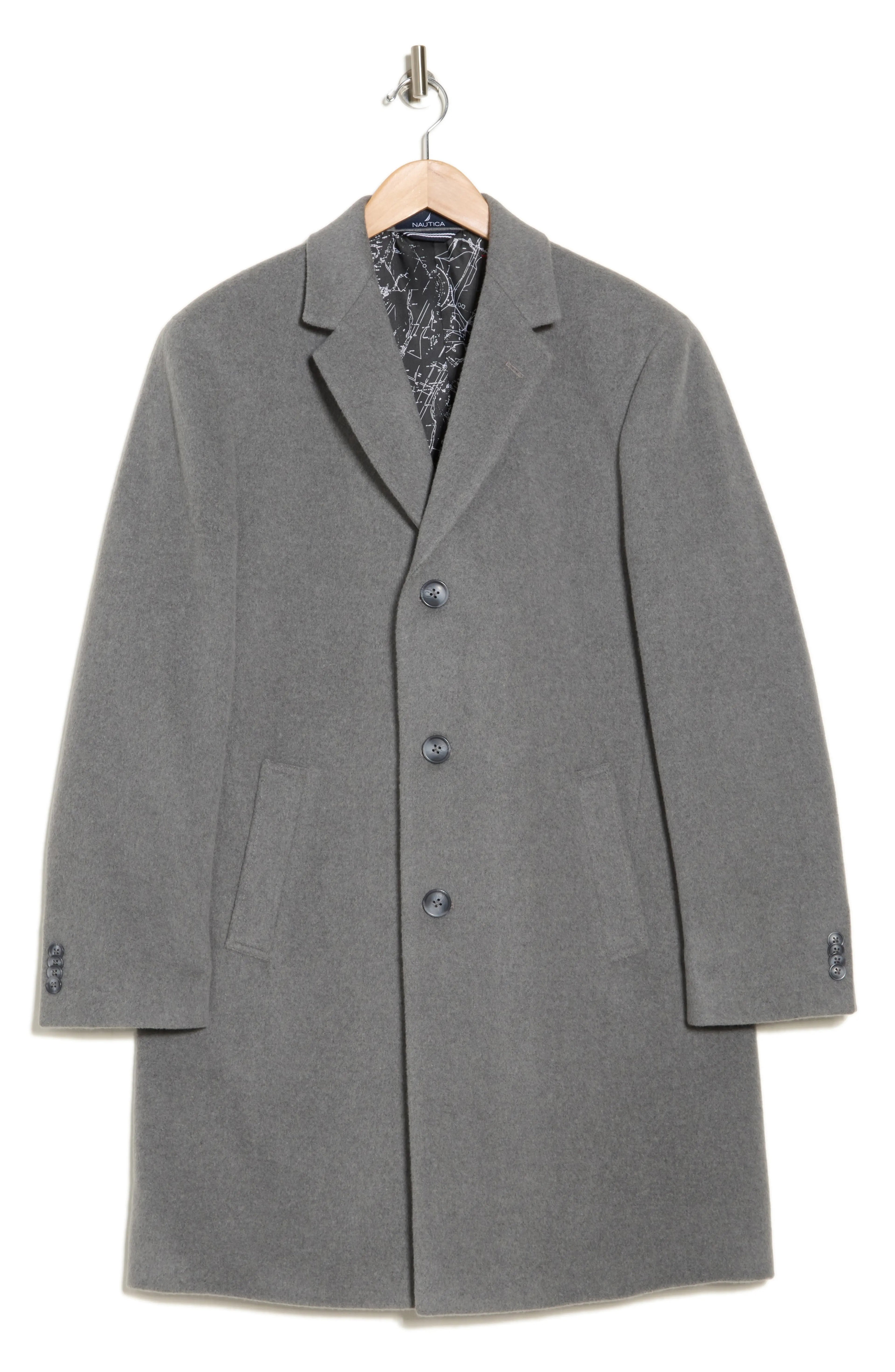 Nautica Wool Blend Top Coat Saco Hombre